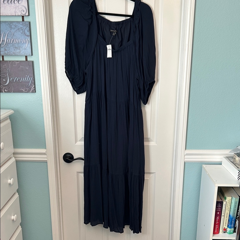 Brand New!! Banana Republic Dark Navy  Blue Short Sleeve Dress
